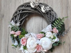 Srdce bíložluté s kopretinami