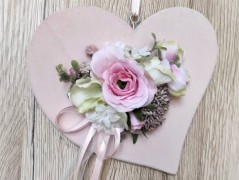 Srdce bíložluté s kopretinami