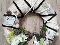 Srdce bíložluté s kopretinami