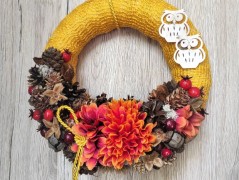 Srdce bíložluté s kopretinami