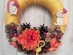 Srdce bíložluté s kopretinami