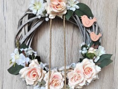 Srdce bíložluté s kopretinami