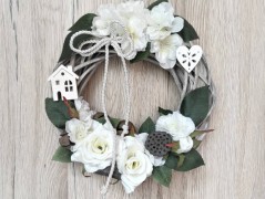 Srdce bíložluté s kopretinami