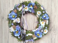 Srdce bíložluté s kopretinami