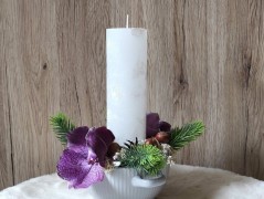 Srdce bíložluté s kopretinami