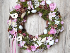 Srdce bíložluté s kopretinami