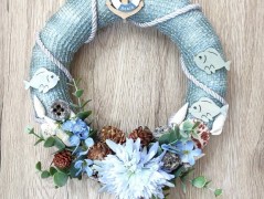 Srdce bíložluté s kopretinami