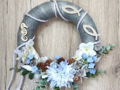 Srdce bíložluté s kopretinami