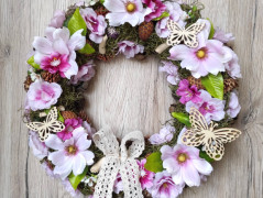 Srdce bíložluté s kopretinami