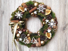 Srdce bíložluté s kopretinami