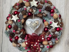 Srdce bíložluté s kopretinami