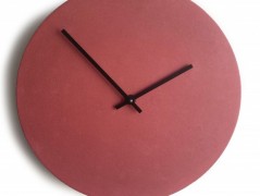 Betonové hodiny - karamel