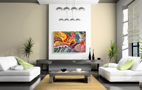 TENTO OBRAZ JE JIŽ PRODÁN obraz abstrakce moderní interier 