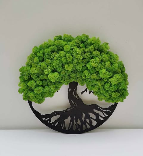 Mechový obraz, strom života, 30 cm mechová dekorace strom obraz dek 