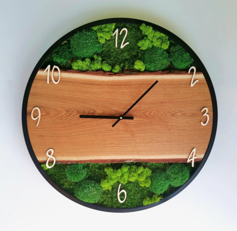 Mechové hodiny 55 cm nástěnné hodiny mechové hodiny mechová dekorace 