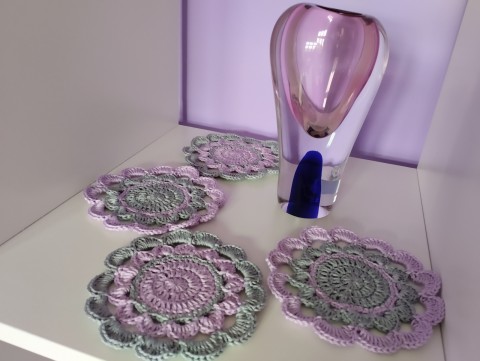 Podtácek sada 4ks podtácek podložka fialová levand 