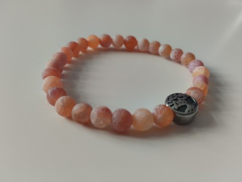 Náramek achátový se stromem života náramek achát oranžová šperk 