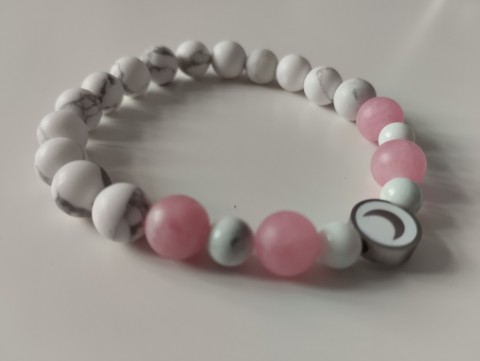 Náramek s půlměsícem náramek magnezit jadeid 