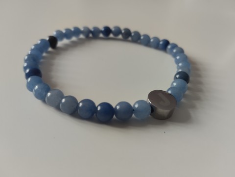 Náramek s písmenem J náramek achát šperk aventurýn 