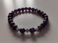 Náramek z ametystu a křížků