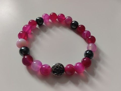 Náramek z achátu se stromem života náramek růžová achát hematit 