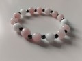 Náramek jadeid+růženín  pro slečny