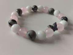 Náramek z min.tyrkenit s motýlkem