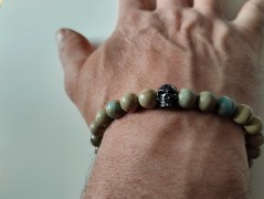 Náramek z min.tyrkenit s motýlkem