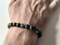 Náramek z minerálu jadeit s míčem