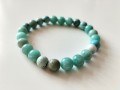 Náramek  amazonit a jaspis sediment