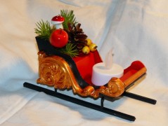 Dekorační saně černé (dlouhé,nízké)