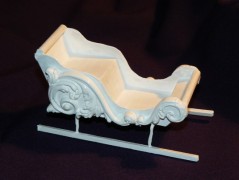 Dekorační saně černé (dlouhé,nízké)