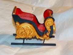 Dekorační saně černé (dlouhé,nízké)