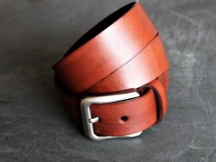 Pánský kožený nátepník, šíře 5 cm