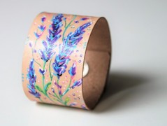 Pánský kožený nátepník, šíře 5 cm