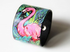 Pánský kožený nátepník, šíře 5 cm