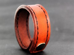 Pánský kožený nátepník, šíře 5 cm