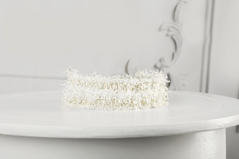 Kožený náhrdelník s krajkou 