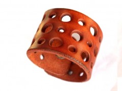 Pánský kožený nátepník, šíře 5 cm