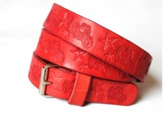 Pánský kožený nátepník, šíře 5 cm