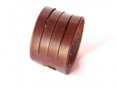 Pánský kožený nátepník, šíře 5 cm