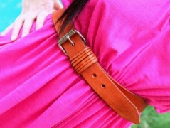 Pánský kožený nátepník, šíře 5 cm