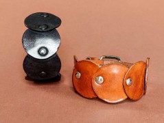 Pánský kožený nátepník, šíře 5 cm