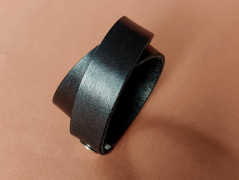 Pánský kožený nátepník, šíře 5 cm