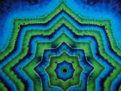 Batik.tričko  - Moře kvete