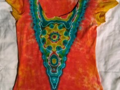 Batik.tričko  - Moře kvete