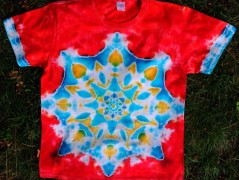 Batik.tričko  - Moře kvete