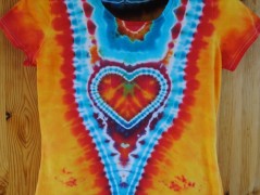 Batik.tričko  - Moře kvete