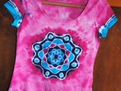 Batik.tričko  - Moře kvete