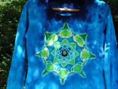 Batik.tričko  - Moře kvete